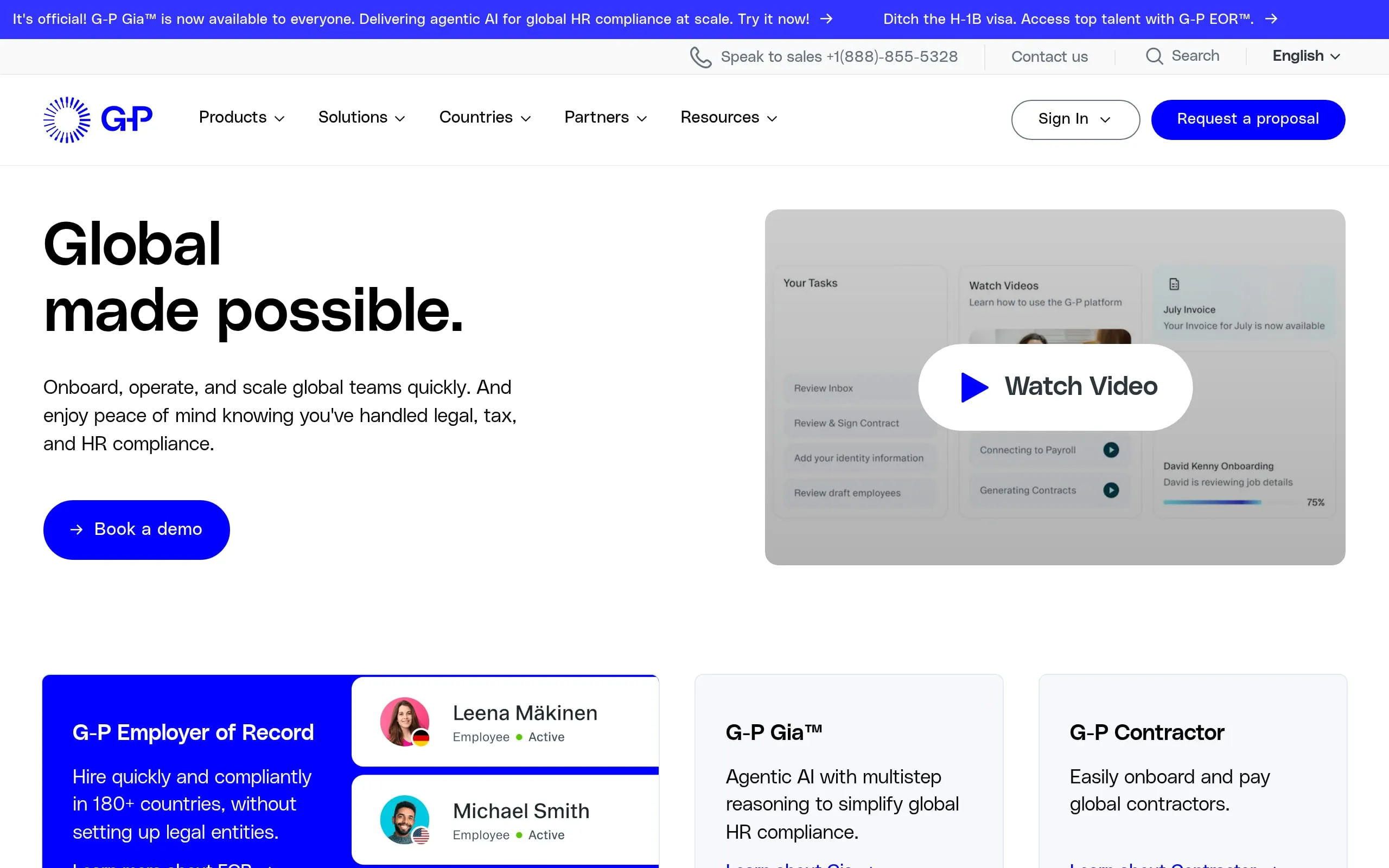 Globalization Partners (G-P) Screenshot