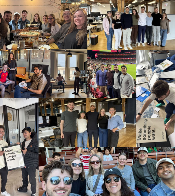 A collage of the Bolto team working together and enjoying team outings.