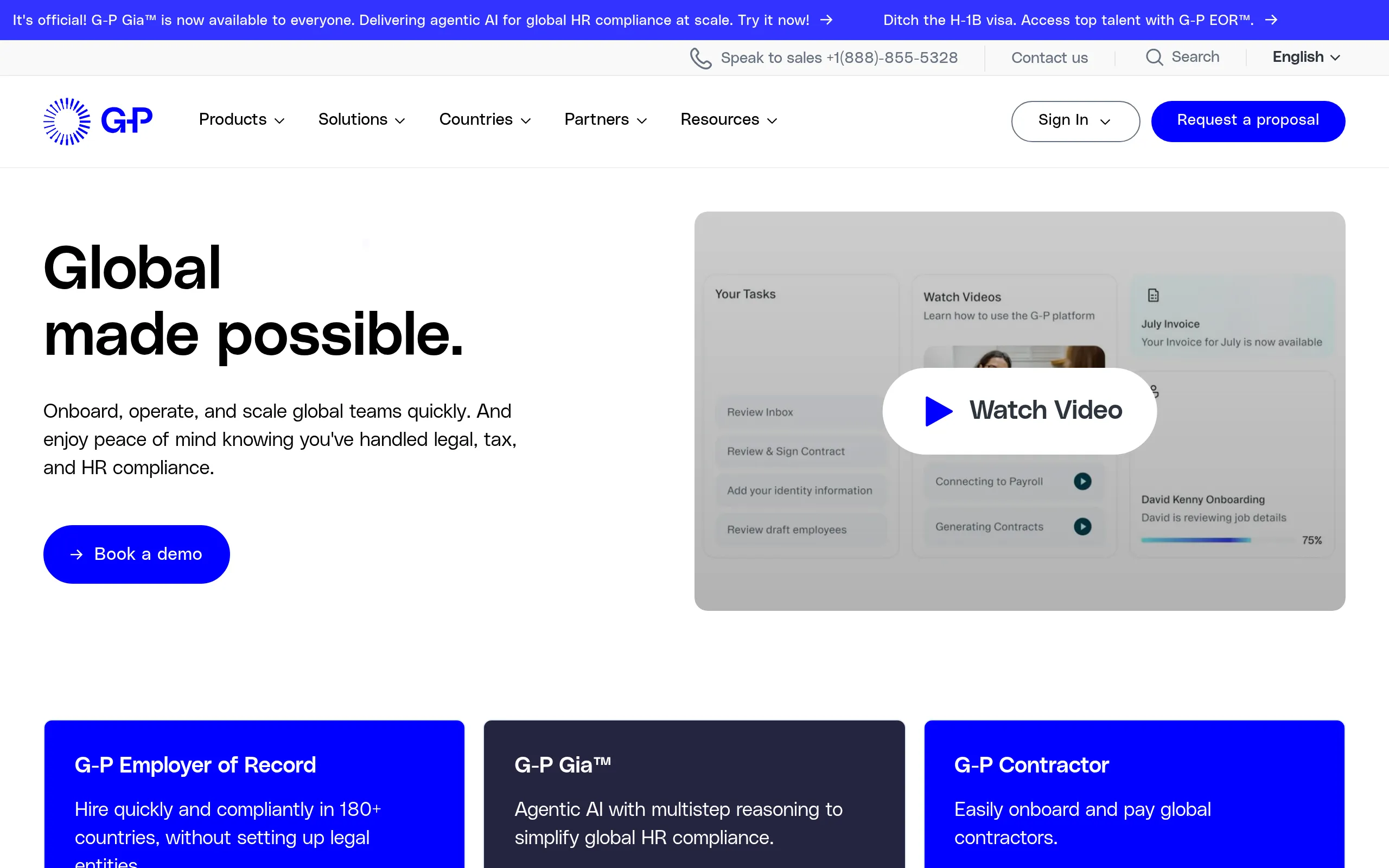 G-P (Globalization Partners) Screenshot