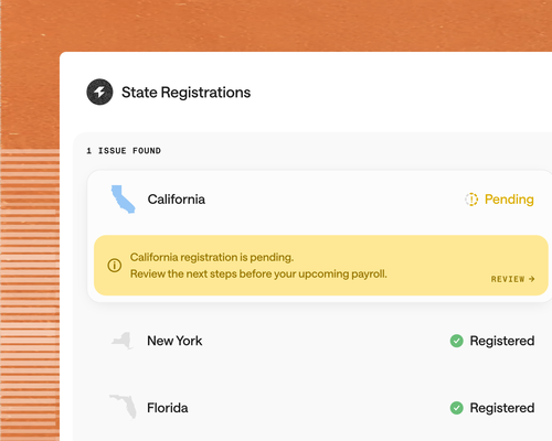 Tax accounts ready wherever your team works.: product interface illustration