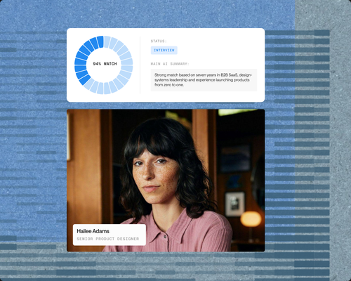 Specialist recruiters go out and find them.: product interface illustration