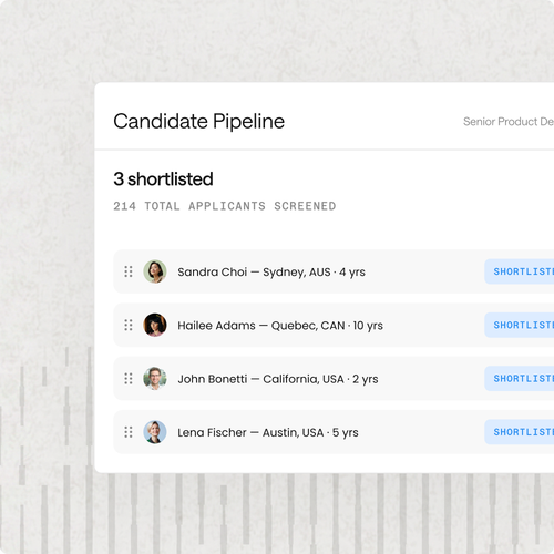 Recruiting workflow in Bolto